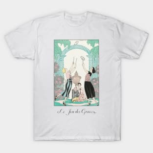 Vintage French Fashion Illustration - Le jeu de graces T-Shirt